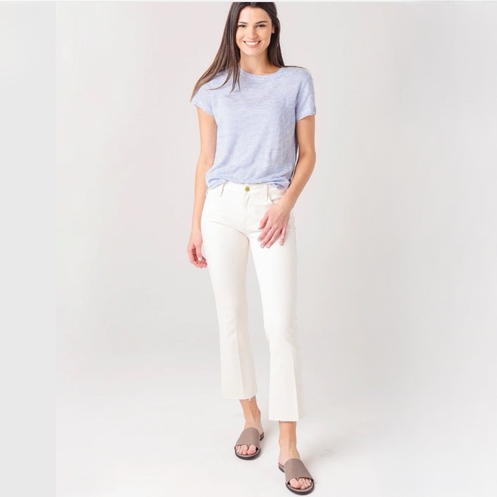 FRAME LE CROP MINI BOOT RAW FRAY JEAN Size 28